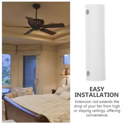 Ceiling Fan Extension Pole Premium Iron Downrod for Ceiling Fans Extended Drop Adjustable Length Sle