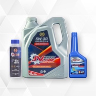 JV Auto Lube Set 5W-30 Semi (1 Bottle) + Engine Flush (1 Bottle) + Premium Nano Additive (1 Bottle)