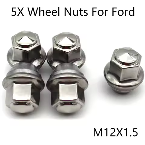 5x Car Wheel Bolts Lug Nuts Tire Hub Parts M12x1.5 For Ford B-Max C-Max Fiesta Focus Mondeo Kuga Tra