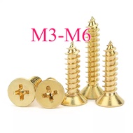 Self tapping Screw CSK Head/Copper Phillips CSK Self tapping Screw  M3/M3.5/M4/M5/M6 * L6-50mm 【CQ-M