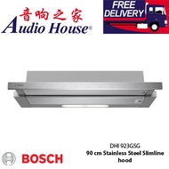 BOSCH 90cm stainless steelslin hood/ Dishwasher safe grease filter/ Telescopic design/ DHI 923GSG