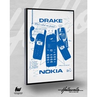 Drake Frame Poster - Hallowallo Frameblock Poster