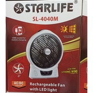Multimedia 8"  Rechargeable Campaign Fan With Led Light...