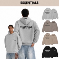 1 Authentic Fear of God Essentials FW24 Light Heather Grey Hoodie Unisex Oversized Pullover