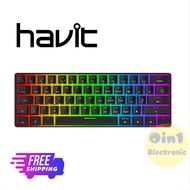 Havit 60% Wireless Bluetooth Mechanical Gaming Keyboard &amp; Wired USB Modes Red Switch Compact Rainbow Backlight Keyboard