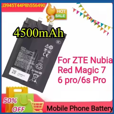 4500mAh Li3945T44P8h556490 Battery for ZTE Nubia Red Magic 7 NX679J 6 Pro 6s Pro Battery NX679J NX66