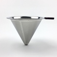 [TBS] Dripper V60 Coffee Dripper Filter V60 Cone Coffee Dripper Filter Stainless Steel - Silver
