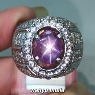 Batu Purple Star Safir Ungu Ceylon Mata Udang asli Bersertifikat 1663