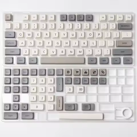 XDA Profile 120 PBT Keycap DYE-SUB Personalized Minimalist White Gray English Japanese Keycap For Me