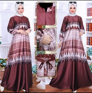 TOKO SHERIL ID.10/Gamis sutra motif mewah terbaru/Gamis abaya turki mewah buat kondangan ellegan/Gamis Kaftan wanita model terbaru/gamis syari wanita terbaru/gamis syari terlaris-gamis abaya dubai bahan ceruti babydoll/gamis wanita muslin terbaru cantik