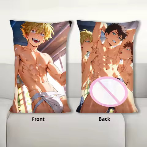 Dakimakura Anime BNHA 2B Jockstrap Party Pillow Cover Sofa Cushion Double-side Print Throw Pillow Ca