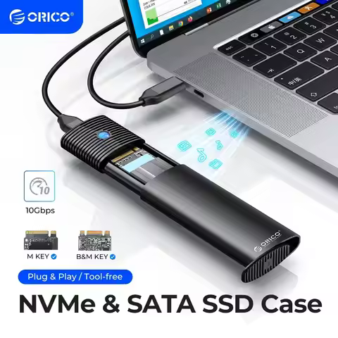 ORICO M2 NVMe SSD Enclosure 5/10Gbps PCIe SSD Box for M.2 NVMe NGFF SATA SSD Disk Tool Free M.2 SSD 