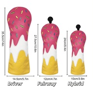 [Golf Club Cover] Influencer Cone Ice Cream Golf Wood Cover No. 1 Wood No. 3/5 Wood Iron Wood Univer