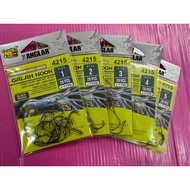 The Anglar galah hook Code 4215 Ring Bottom Type Sharp Thin Wide Face Shrimp Holder Good 5 Sizes Ava