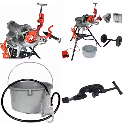 Suntech Pipe Tools 300 Pipe Tapping Machine with 811a Head, 418 Oiler, and 1206 Bracket