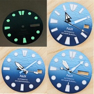 NH35 Dial 28.5mm Yuanzu Abalone Modified Mechanical Watch C3 Green Luminous NH36 Dial Pointer Watch 