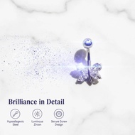 [Popularfactors] Belly Button Ring Funky Dragonfly Butterfly Design Sexy Lightweight Navel Piercing 