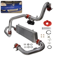 Intercooler + SSQV Sensor Flange Kit + BOV For VW Jetta GLI GL Golf GTI MK4 1.8T