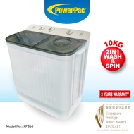 PowerPac DISPLAY SET 2in1 Mini Washing Machine Wash &amp; Fast Spin Laundry (DISPLAY XPB65)