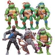 หุ่นอนิเมะเต่านินจาชิ้น/เซ็ต6ชิ้น/4ชิ้นเนก้า TMNT รุ่นลิมิเต็ดอิดิชั่นรูปปั้นหุ่นขยับได้ของขวัญของเล