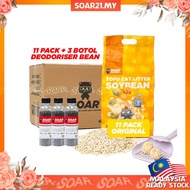 SOAR Tofu Cat Litter 22kg/66L 11packs & 3btls deodorant beads Combo