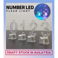 3D Reusable 0-9 Number LED Light Creative Electronic Flash Candles Birthday Party Cake Candle Decora