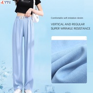 Yaces Summer Women Straight Jeans Juvenile Hip-hop Style Trousers Gift for Christmas Birthday New Year YTU-MY