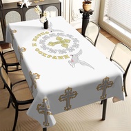 Cross Design Catholic Altar Tablecloth Holy Week Christian Church Tablecloth