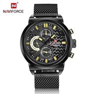 NAVIFORCE Watch for Men Waterproof Stainless Steel Casual Watches Original Calendar Wristwatch Quart