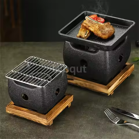 Aluminum alloy oven Small oven Korean cast iron barbecue stove Kebab oven indoor grill smokeless gri