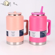 SUEREN Water Bottle, 2L Insulated Sports Water Bottles, Portable with Handle Thickened BPA Free Gym 