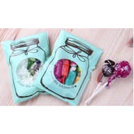 Cookies Bag 10x7 Blue Jar Candy Wrap/ Plastic Cookies 10x7