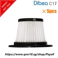5pcs/lot For Dibea C17 Vacuum Cleaner Spare Parts Kits HEPA Filter XC278