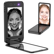 UV Camera for Sunscreen Test UV Mirror Sunscreen Camera, 4 Inch Vanity Mirror Rechargeable Compact T