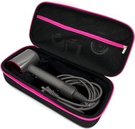 LITTECA hard case for Dyson hair dryer hard travel storage Caring Case with All Attachments Pink Zipper