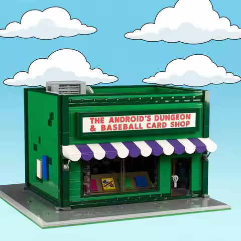 1229PCS The The Android's Dungeon Baseball Card Shop Modular Building MOC Model DIY Building Block C