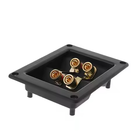 Terminal Cup Connector 266 Parts Express Binding Posts Gold Banana Jacks Recessed Bi-Amp Speaker Box