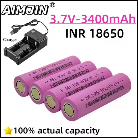 18650 battery For Samsung 18650 3.7V Rechargeable battery 3400mah lithium batteries DIY 20A current