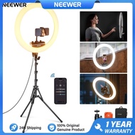 NEEWER RP18B Pro Ring Light Kit with Bluetooth Remote/App Control, White