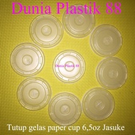 nN7 @50PC TUTUP plastik gelas kertas PAPER CUP 6,5oz jagung JASUKE