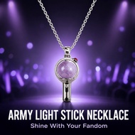 BTS Army Bomb Lightstick Necklace, Kpop ARMY Fans Minimalist Jewelry Gift