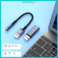 KOKO USB to 3 5mm Converters USB to 3 5mm Audios Adapter for Headphones and Microphones on Multiple 