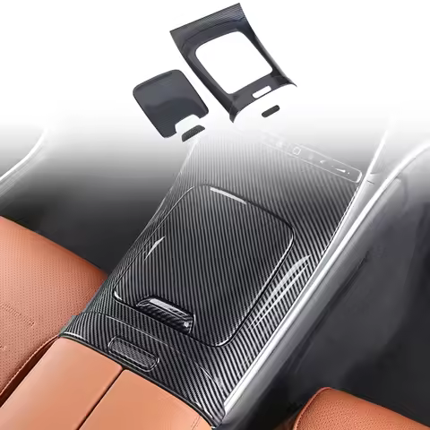 For Mercedes-Benz GLC X254 C254 2023-2025 Car Interior Carbon Fiber Style Gear Shift Frame Cover Tri