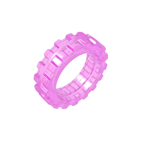 Compatible with Lego 50861 | Gobricks GDS-2203 21×6 City Motorcycle Technical Tyre Kids Assembly Bui