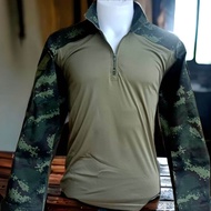 เสื้อคอมแบทเชิ้ต ทบ. ลายดิจิตอล  เสื้อเชิ้ตลายพรางทหารบก ซับในเป็นผ้า โพรีนาโน ไม่ย้วย ไม่เป็นขน
