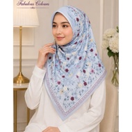 [Part FJ] Tudung Bawal Fabulous Colours Cotton Premium Printed Bidang 45 Laser Cut - Square Hijab Bw
