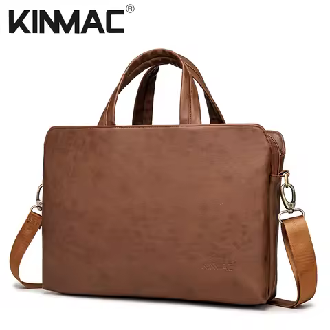 Kinmac Brand Laptop Bag 13,14,15,15.6,16 Inch,Messenger Handbag Shockproof Man Lady Leather Case For