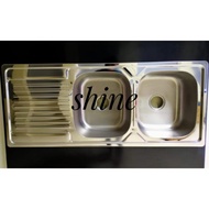 Kitchen Sink 2 Lubang 1 Sayap 12050/Bak Cuci Piring/BCP