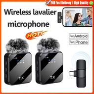New F15 Wireless Lavalier Mic 3-in-1 Noise Reduction Plug & Play for iPhone/Android/Camera 10H Batte
