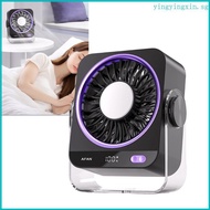 YIN Desk Fan Small Fan Quiet USB Fan with Digital Display Table Fan 3600mAh